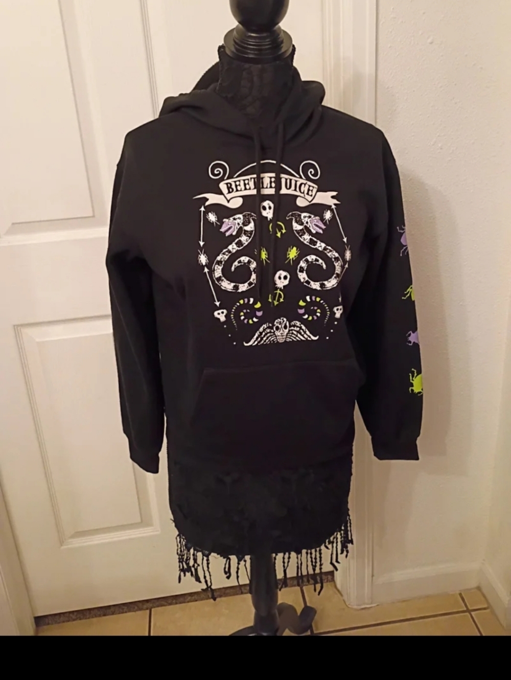 Beetlejuice Black Hoodie Sweater